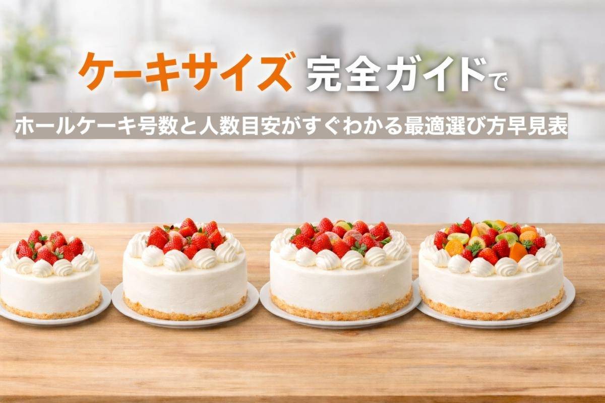 ケーキサイズの完全ガイドでホールケーキ号数と人数目安がすぐわかる