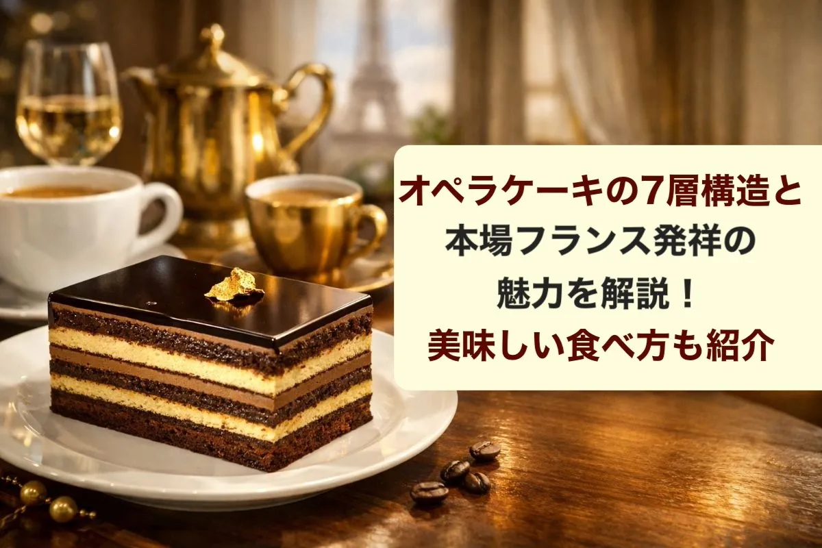 オペラケーキの7層構造と本場フランス発祥の魅力を解説!美味しい食べ方も紹介